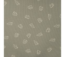 Cutie Waffle Print, Elephants, Khaki