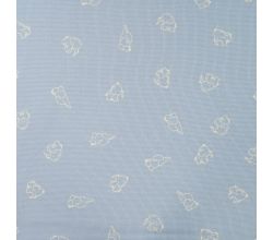 Cutie Waffle Print, Elephants, Dusty Blue