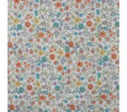 Cotton Dobby Print, Flowers, Violet