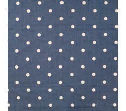 Chambray Embroidery Dots, Dots, Denim