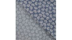 Chambray Print Leaves - Leaves, Denim