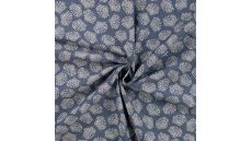 Chambray Print Leaves - Leaves, Denim