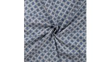 Chambray Print Circles - Graphic Circles, Denim