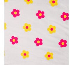 Cotton Voile Embroidery, Flowers, Multicolor