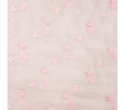 Nylon Mesh & Embroidery Bow Tie, Baby Rose