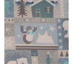 French Terry Digital, Polar Taupe