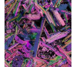 French Terry Digital Brushed, Stone Crystal, Fuchsia