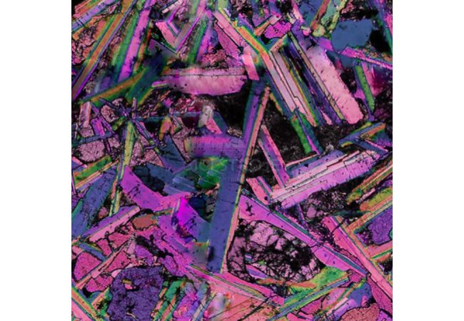 French Terry Digital Brushed - Stone Crystal, Fuchsia