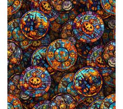 French Terry Digital Print, Stained Glass
