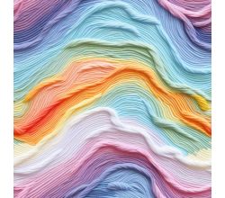 French Terry Digital Print, Craft Rainbow, Multicolor