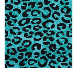 French Terry Digital Print, Leopard, Tiffany