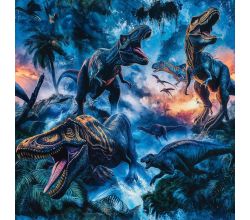 Jogging Digital Print, Dinos, Royal
