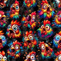 Jogging Digital Print - Crazy Chicken