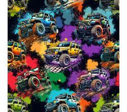 Jogging Digital Print, Monster Trucks