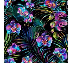 Jogging Digital Print, Orchids