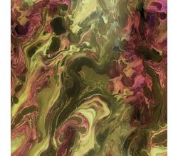 Soft Shell "Rainy" Print, Swirl, Army