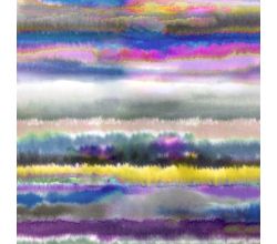 Soft Shell "Rainy" Print, Waves, Cyclam