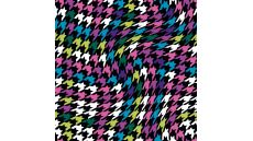 Soft Shell "Rainy" Print - Houndstooth, Fuchsia