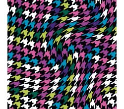 Soft Shell "Rainy" Print, Houndstooth, Fuchsia