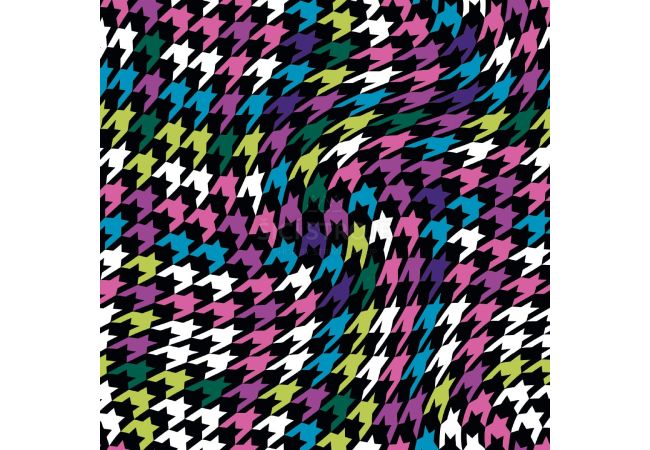 Soft Shell "Rainy" Print - Houndstooth, Fuchsia