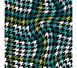 Soft Shell "Rainy" Print, Houndstooth, Bottle