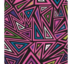 Soft Shell "Rainy" Print, Triangles, Fuchsia