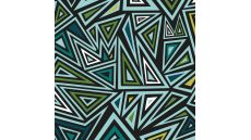 Soft Shell "Rainy" Print - Triangles, Aqua