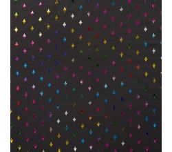 Soft Shell Foil Print, Diamonds, Black Multi Foil