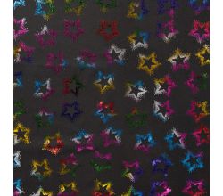 Soft Shell Foil Print, Stars, Black