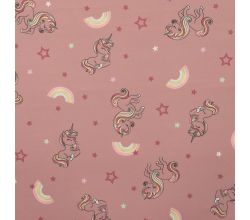 Soft Shell Print, Unicorn, Old Pink
