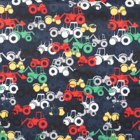 Soft Shell Print - Tractors, Black