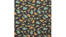 Soft Shell Print - Dinos, Denim