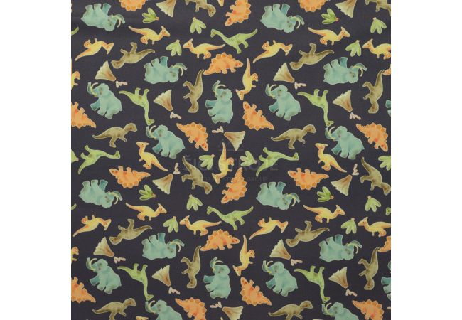 Soft Shell Print - Dinos, Denim