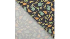 Soft Shell Print - Dinos, Denim