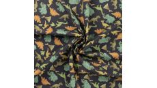 Soft Shell Print - Dinos, Denim