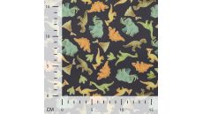 Soft Shell Print - Dinos, Denim