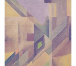 Half Panama Digital, Diagonal Graphic, Lilac