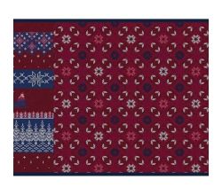 French Terry Brushed Digital Panel, Santa's Sleigh Panel 68 X 145 cm