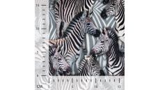 Half Panama Digital Print - Zebra, Black