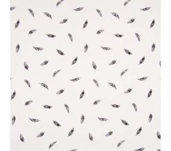 Cotton Poplin Print, Feathers