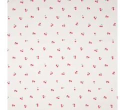 Cotton Poplin Print, Mini Cherries