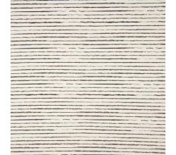 Cotton Poplin Print, Stripe, Ecru Black