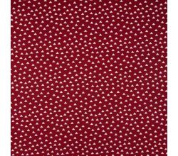 Cotton Poplin Print, Triangles, Dark Red