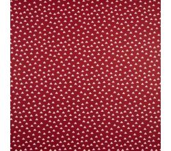 Cotton Poplin Print, Triangles, Dark Red