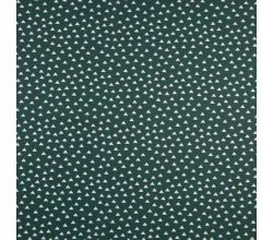 Cotton Poplin Print, Triangles, Dark Green