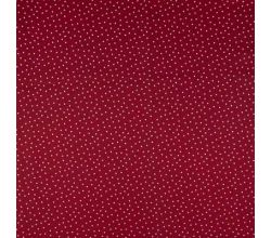 Cotton Poplin Print, Dots, Dark Red