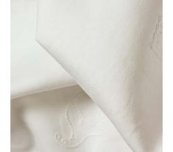 Cotton Poplin Embroidery, Elephants, Ecru