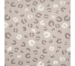 Fleece Jacquard Print, Leopard, Sand