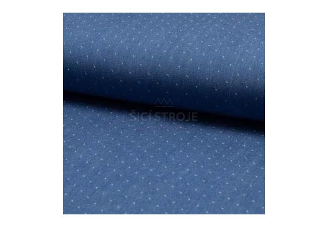 Chambray Dobby - Medium Blue