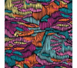 Viscose/Sp Jersey Print, Scratches, Fuchsia